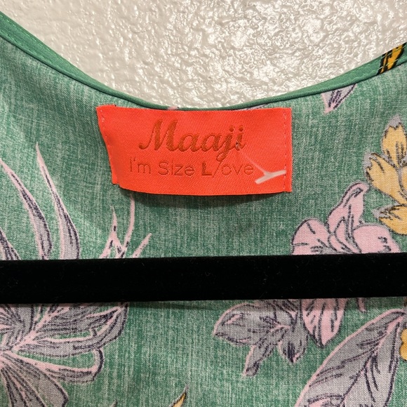 Maaji Herbaceous Moonbow Green Floral Maxi Dress Coverup - Picture 8 of 10